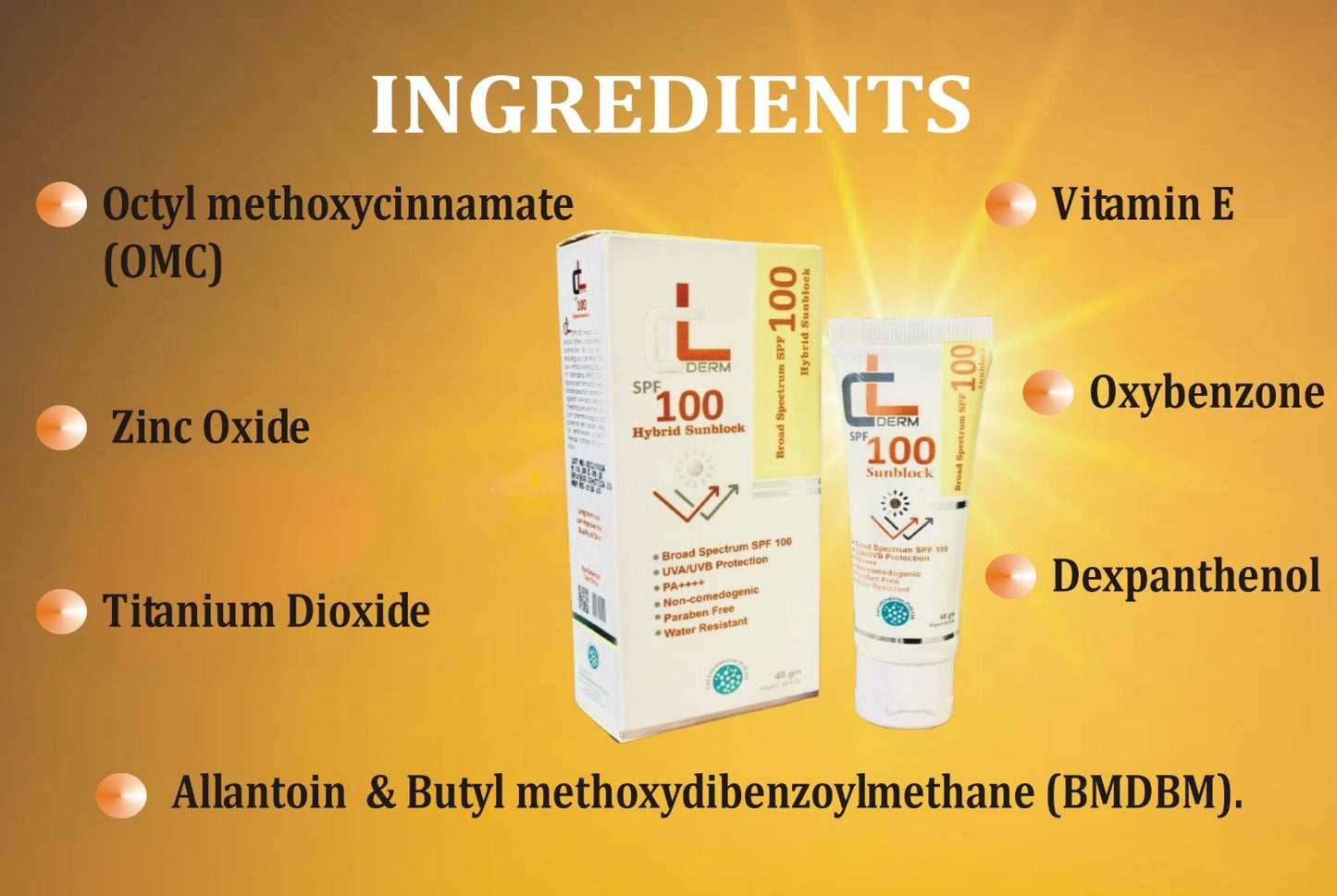 Sunblock 100SPF Hybrid